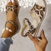 Women's Sandals Leopard Summer  High Quality Fashion Thick Soled Outdoor Casual Comfortable Lightweight Female Shoes