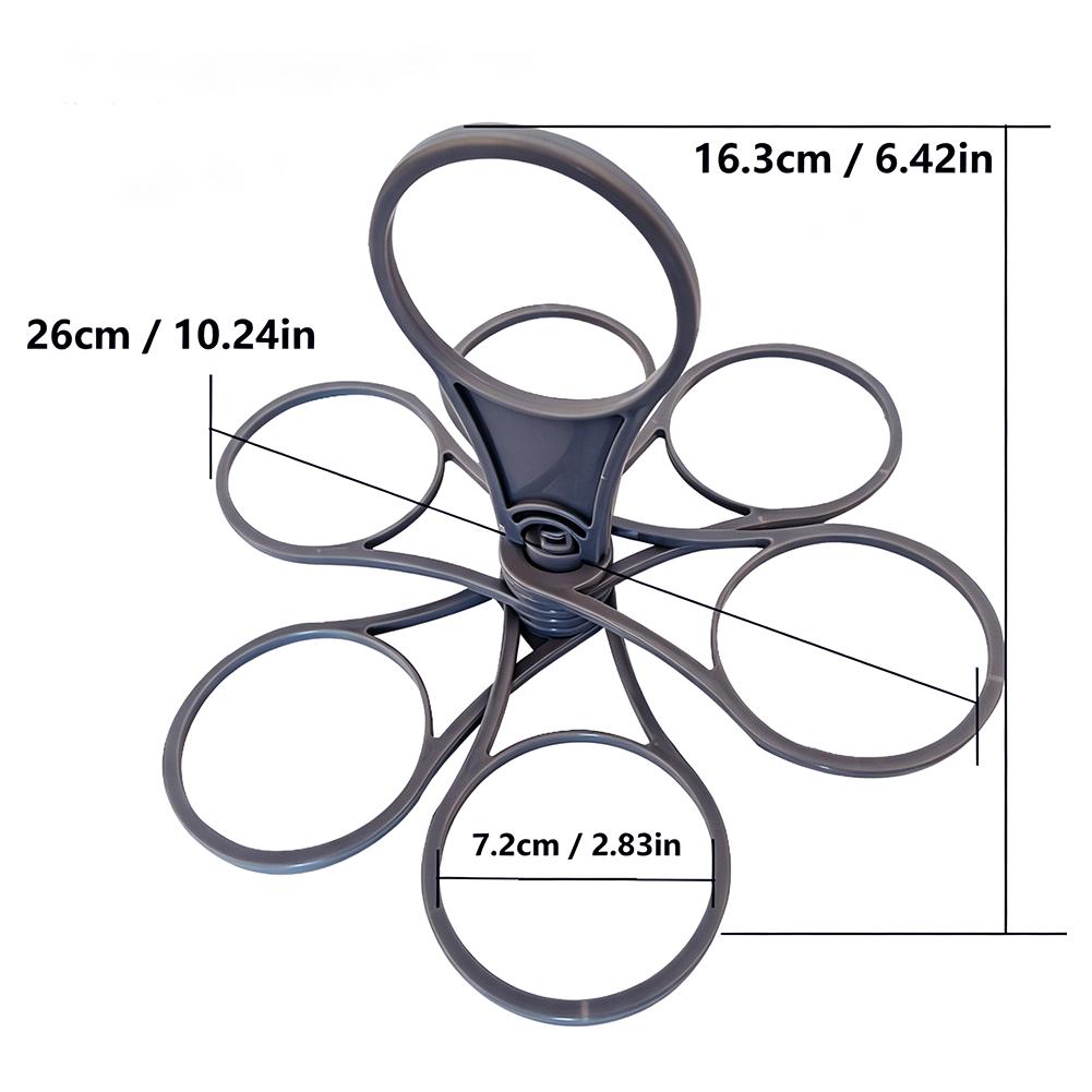1/2pcs 6-Slot Portable Drink Holder Folding Beverage Tray with Handle Pocket-Sized for Outdoor Picnics Party Reusable Cup Holder Cup Holders 5