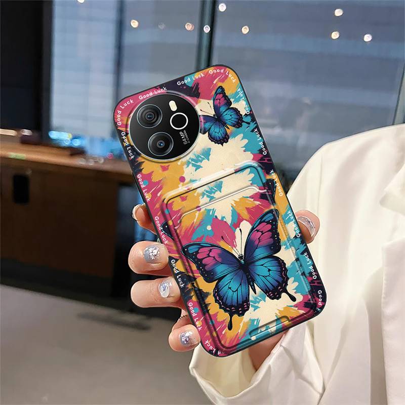 TPU Full Wrap Phone Case For Blackview Shark8/Oscal Tiger12 Card Slot Cartoon Silicone Cover Soft Case Anti-knock Cute