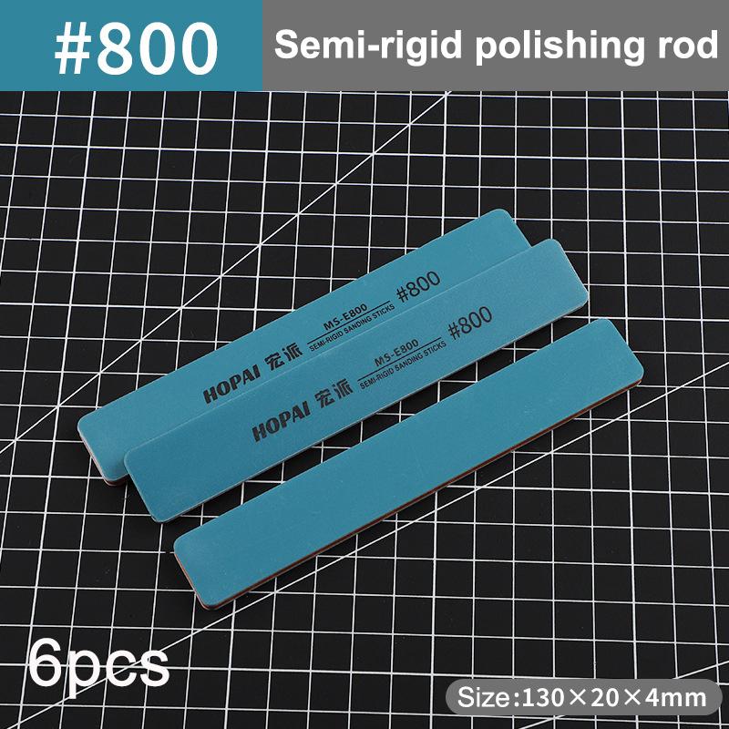 6 шт. MS-E400-1500 Полужесткие шлифовальные палочки Пластиковая модель Полировальный стержень Для самостоятельной сборки Модельные инструменты для сборки