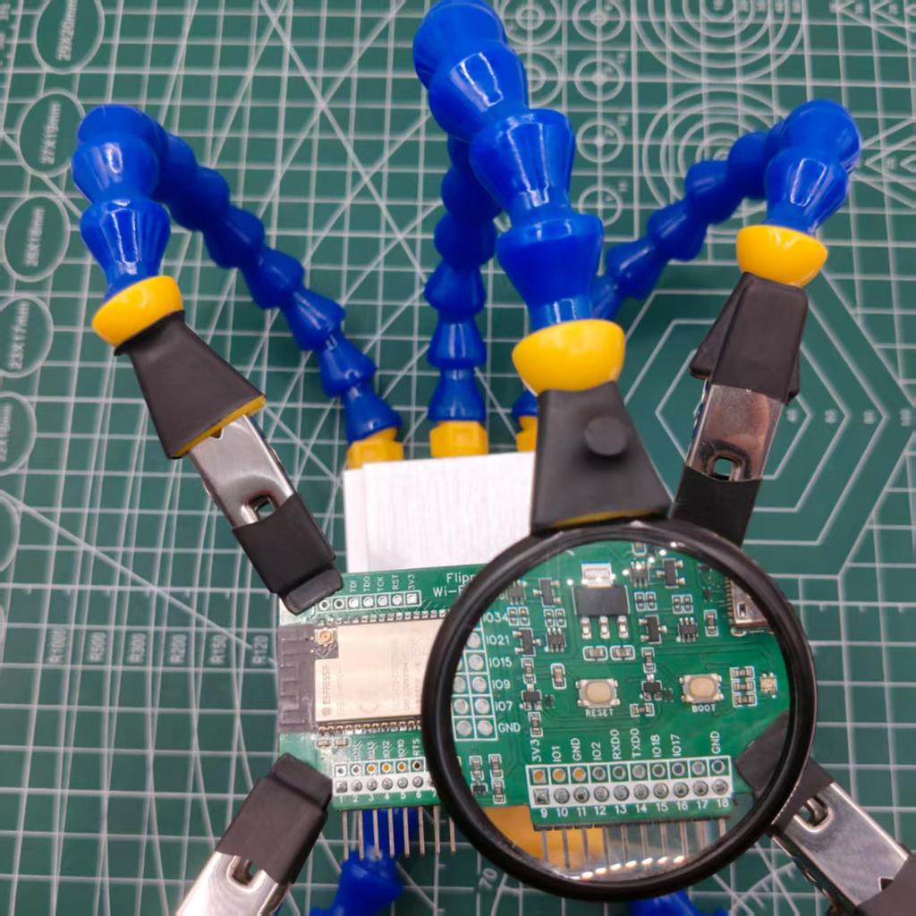 Держатель для пайки печатных плат с 5-кратной лупой и основанием Многофункциональный инструмент для верстака Гибкие рычаги Инструмент для пайки для пайки/ремонта
