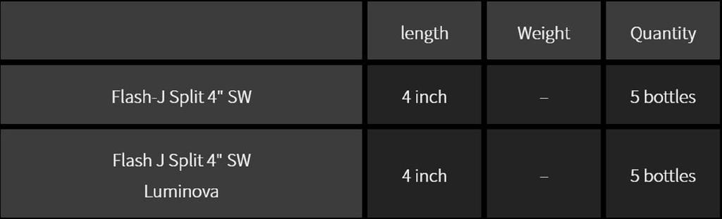 Fish Arrow Мягкая приманка Flash J Split SW 4 дюйма, 5 шт. в упаковке #131 (1360)