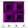 Современная 3D геометрическая абстрактная шторка для душа с черными квадратами в ярком фиолетовом цвете, водонепроницаемый декор для ванной комнаты, аксессуары для домашней ванной