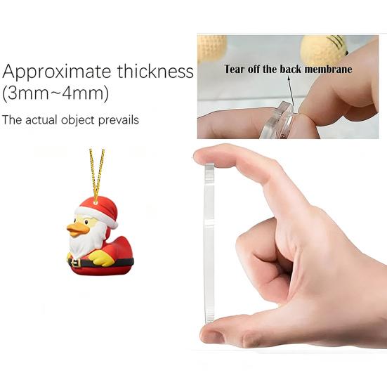 2025 Утиный Адвент-календарь 24 дня Акриловые украшения Рождественская коробка для обратного отсчета