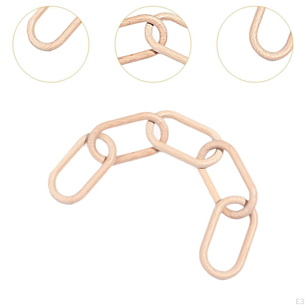 Декоративная 5-звенная деревянная цепочка, узел, украшение дома для семьи