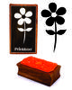 Printtoo Daisy Flower Design Прямоугольный деревянный блок резиновых штампов