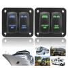 5 Pin ON/Off Toggle For Car ATV UTV With LED Light Wiring Harness 2 Gang Rocker Switch Panel Switch Control Panel Interior Parts