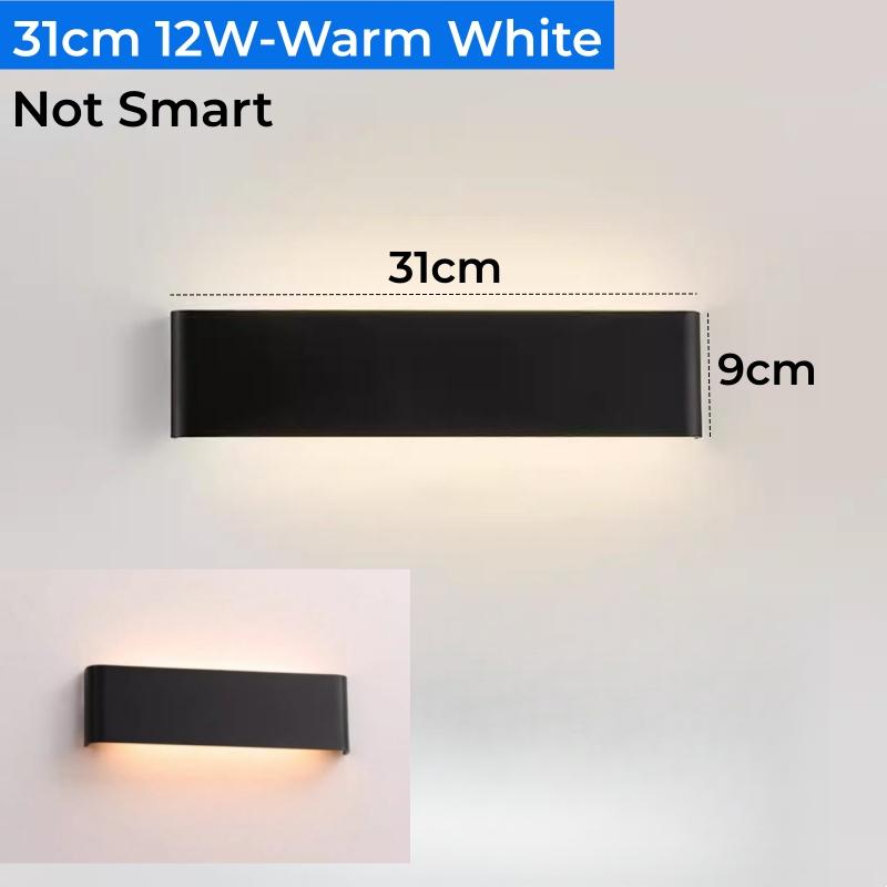 Tuya Smart LED RGB Wall Lamp Rectangle Dimmable Up Down Sconce Bedroom Vanity APP Voice Control Mirror Front Wall Lights Fixture