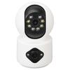 Security Camera Dual Lens HD Night Vision 2 Way Intercom Smart Indoor Camera 100‑240V EU Plug