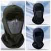 Thickened Fleece Thermal Neck Dustproof Motorcycle Mask Face Shield Skiing Riding Masked Cap  Men