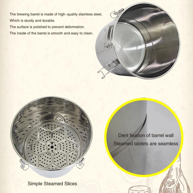 Термостатическая пивная банка Винная бочка из нержавеющей стали Температурно-контролируемая ферментация вина Виски Ферментная бочка для пива