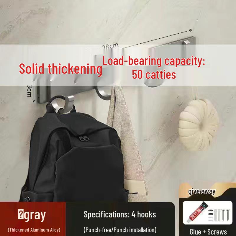 Клейкий крючок из космического алюминия для ванной и кухни - Самоклеящаяся вешалка для пальто и одежды