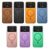 Магнитный кожаный чехол для Xiaomi Redmi Note 13 Pro Plus 12 13C 13T POCO X6 5G C65 Беспроводная зарядка Противоударный Тонкий кожный чехол