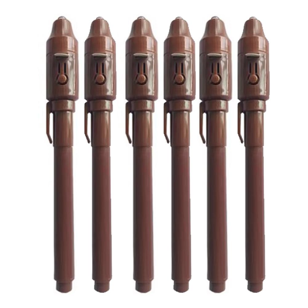 6 шт. ручка-шпион с невидимыми чернилами и УФ-светом, волшебный маркер для секретного сообщения, сундук с сокровищами, призы, детские сувениры на вечеринку, игрушки, подарок