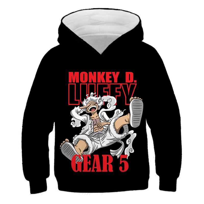 2025 MINISO One Piece Kids Hoodie Sweatshirt One Piece Boys Girls 3D Printing Sport Sweater Cosplay Costume Children Pullovers Tops