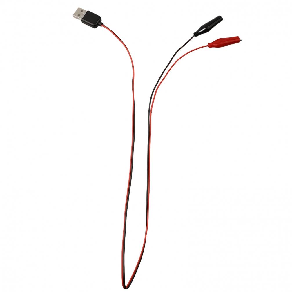 USB Папа Мама Шнур питания 60 см с Зажимами типа Крокодил для Постоянного тока