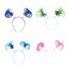 Multicolor Wig Headband Costume Accessories Tinsel Wrapped Ponytails Headbopper Girls Kids Hair Feathers Supplies