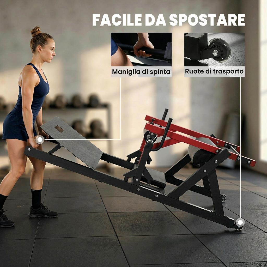 Hip Thrust Machine with Adjustable Platform. 270kg. Red