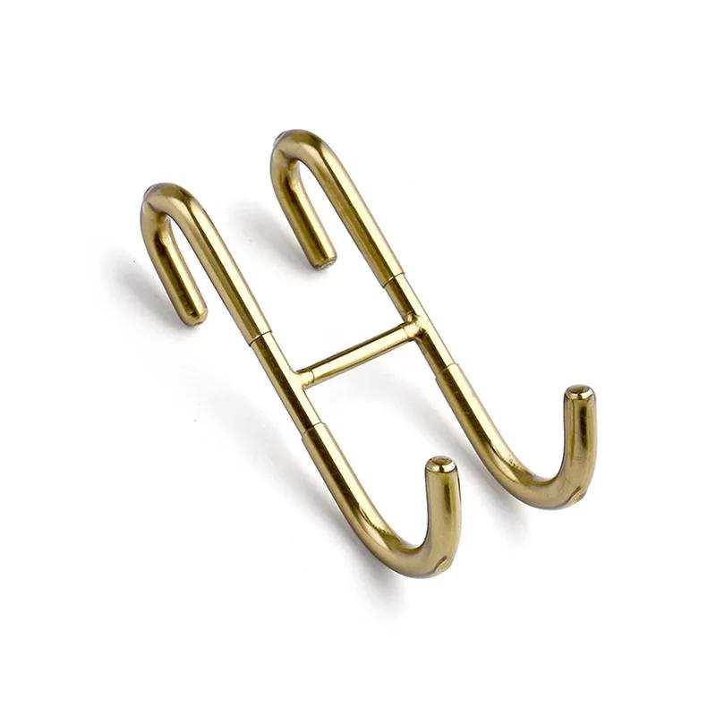 304 Крючок из нержавеющей стали для задней стеклянной двери, подвесной двойной крючок для ванной комнаты, металлический антипригарный двухсторонний S-образный крючок для одежды