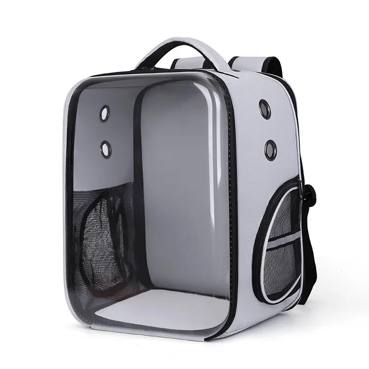 Новый складной дышащий рюкзак для домашних животных на два плеча, прозрачная сумка для кошек, сумка для прогулок, переносная сумка для маленьких собак