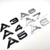 3D ABS Chrome Black Rear Trunk Emblem Badge Sticker Decals For A1 A3 A4 A5 A6 A7 A8 Q2 Q3 Q5 Q7 Q8 TT Car Accessories