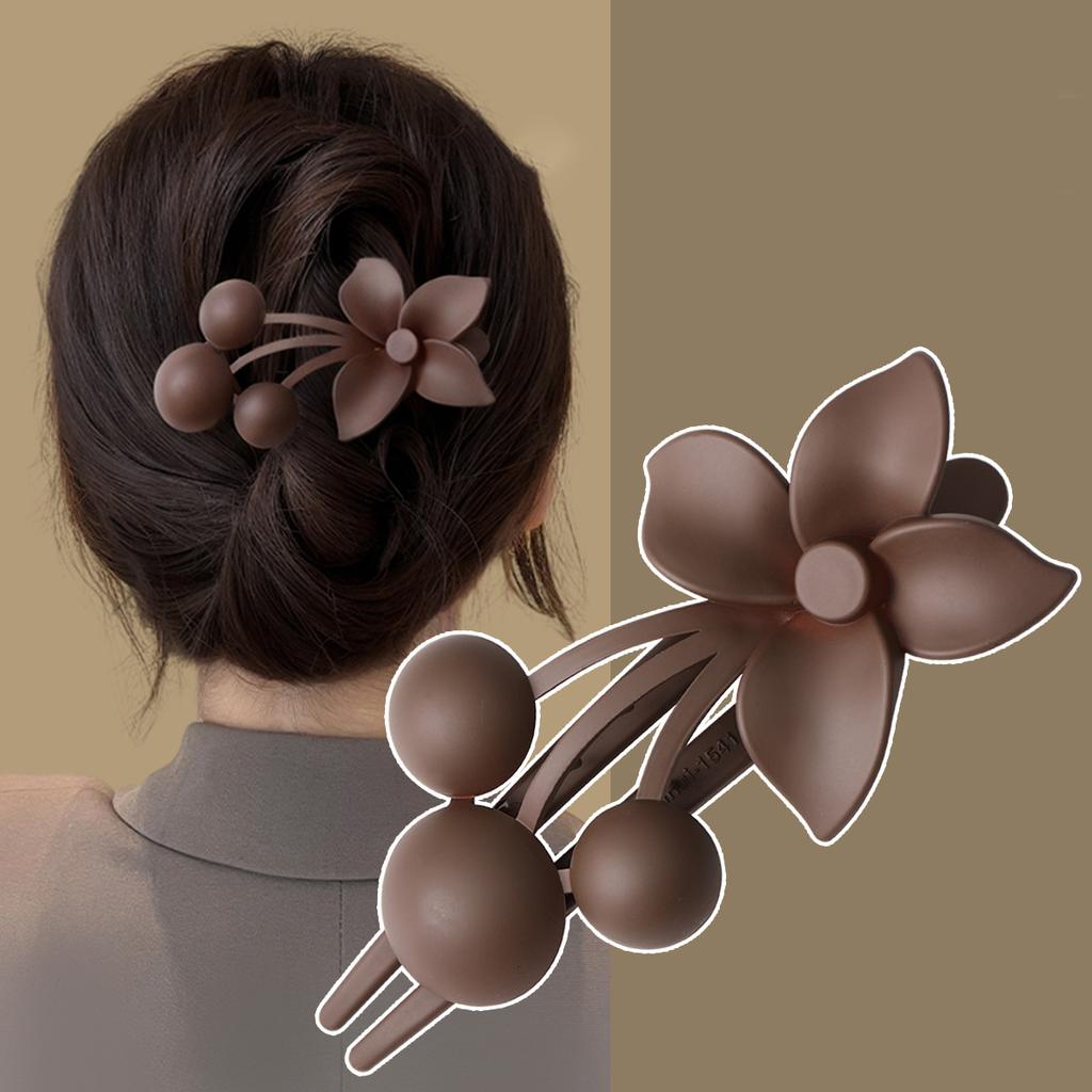 Frosted Flower Hair Clips Grab Matte Duckbilly Hair Claws Clamp Vintage For Women Girls Large Hairpins Hair Accessories Ponytail