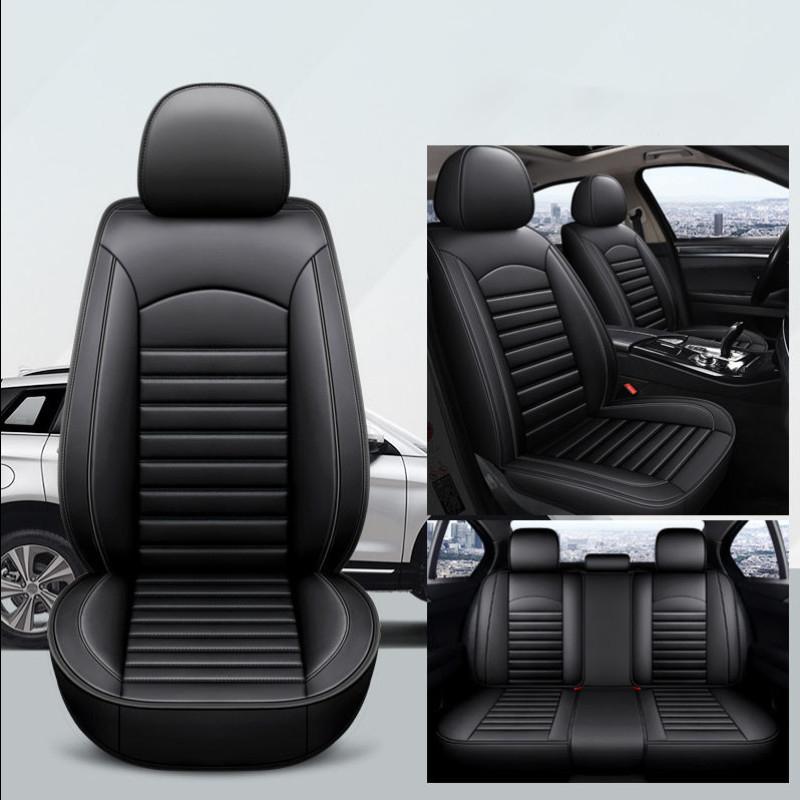 Кожаный чехол для автомобильного сиденья, комплект мягкой губки, внутренний слой, защитная подушка для автомобильного сиденья, текстурированный коврик, универсальный коврик для 5 мест автомобилей