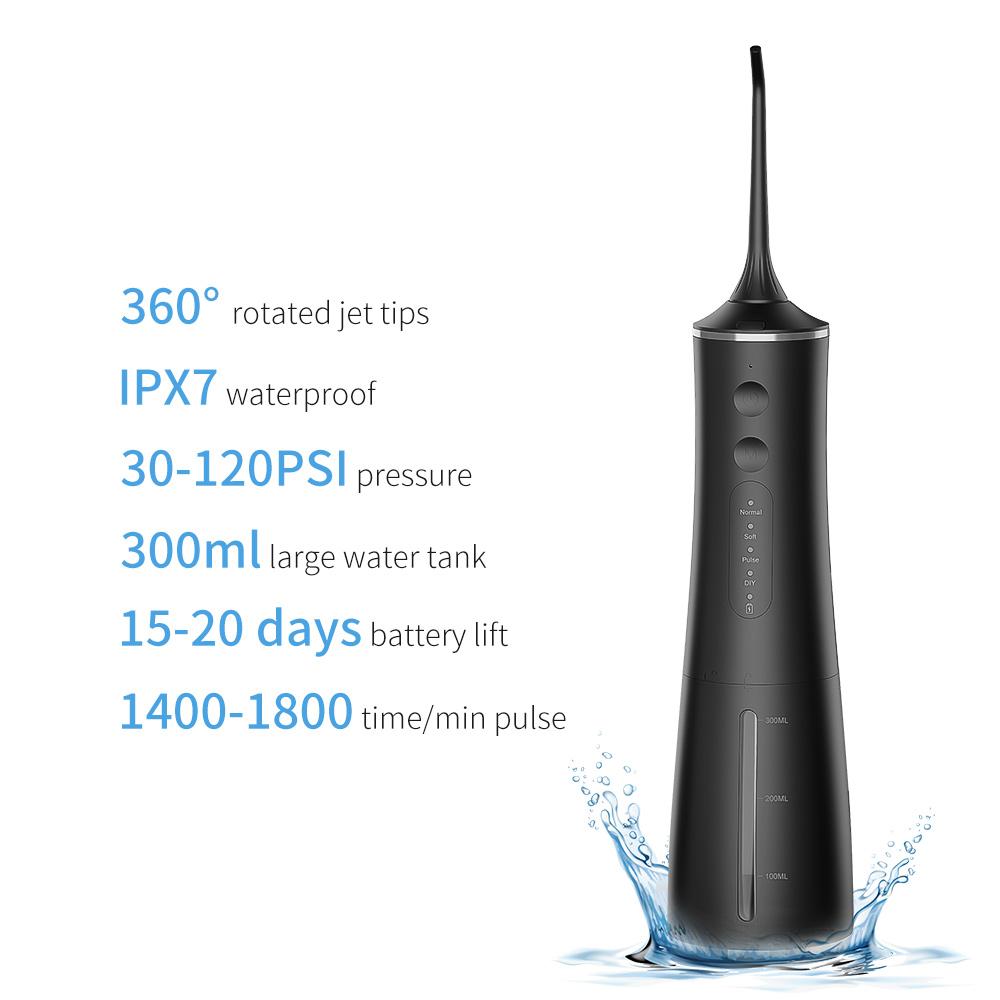300 мл электрический ирригатор для зубов 4 режима ирригатор для полости рта портативный очиститель полости рта инструмент для чистки зубов водонепроницаемый USB зарядка
