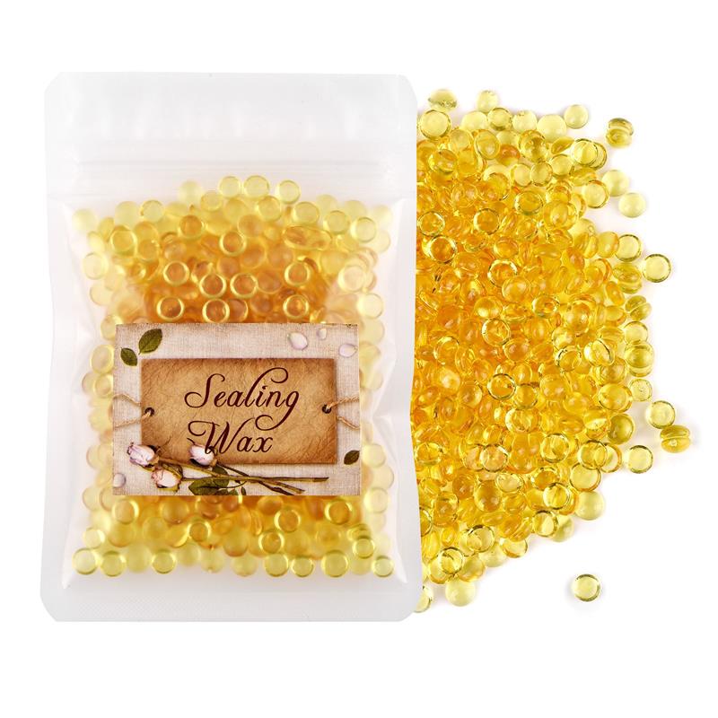 Прозрачные частицы воска из лака Янтарный золотой прозрачный лаковый клей Герметизирующий восковой клей DIY Самодельный конверт для запечатывания липкой лентой