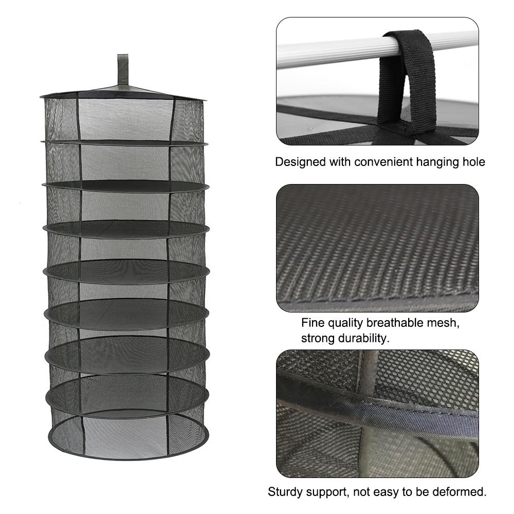 6-слойная подвесная корзина, складная сушилка для сухой травы, сетка для сушилки с отверстием, 600 мм
