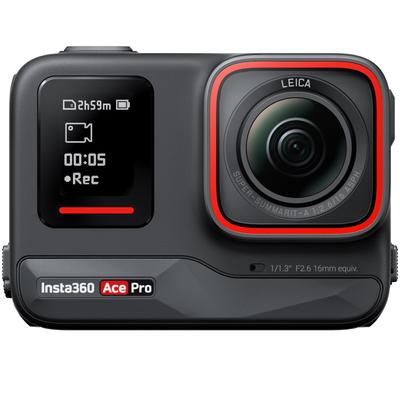 Insta360 Экшн-камера Ace Pro Водонепроницаемый сенсор и 5-нм AI-чип Оснащена шумоподавлением с ИИ Превосходное качество изображения 4K120fps Откидной экран
