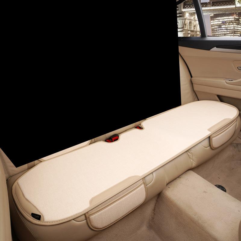 High-quality Universal Linen Car Seat Cushion Four Season Single Piece Butt Support Three Piece Set for Rear Seats