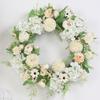 Front Door Wreath 15.7in Outer Diameter Flower Design Eye Catching Flower Wreath for Home Party