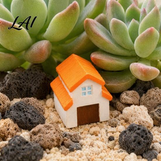 Decorative House Figurine Miniature Figurine Mini Ornament for Micro Landscape Small Decor Decoration Doll Fairy Garden Planter Pot Sun Resistant