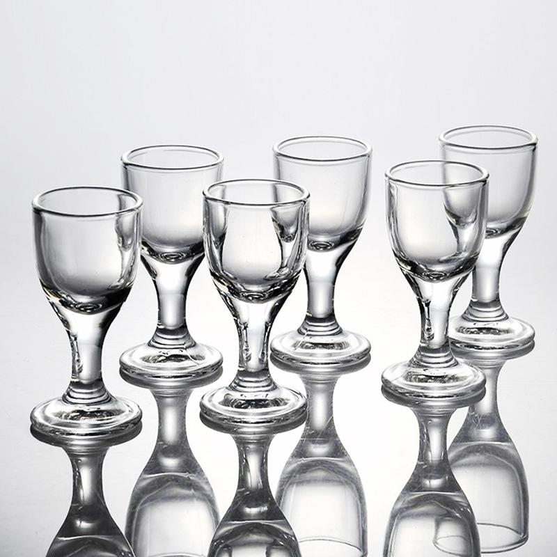10ml 6pcs/12pcs Set Baijiu Glass Classic High Footed Wine Glass Liquor Goblet Transparent Wine Utensils Luxury Bullet Cup Gifts