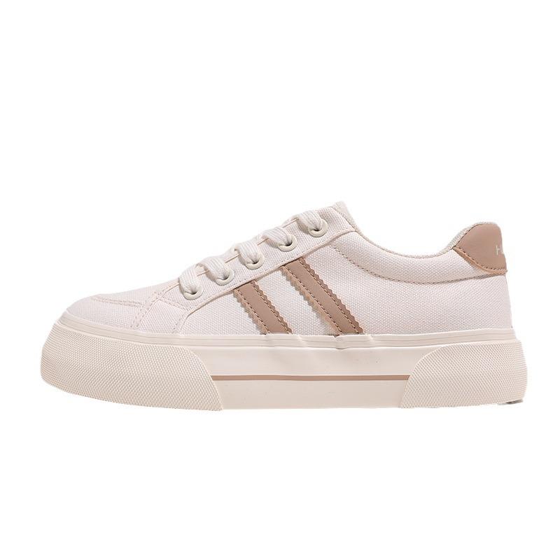 Глобальные белые туфли женские летние 2025 универсальные парусиновые туфли женские повседневные туфли на платформе спортивные туфли для сноуборда S6992