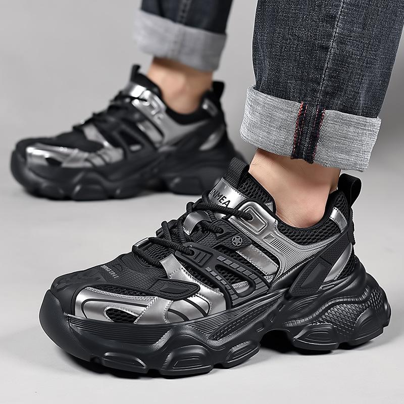 Мужские спортивные кроссовки для бега 2025 года, осенние кроссовки для активного отдыха, новые повседневные кроссовки для пап, мужские дышащие повседневные кроссовки с низким верхом 39-44