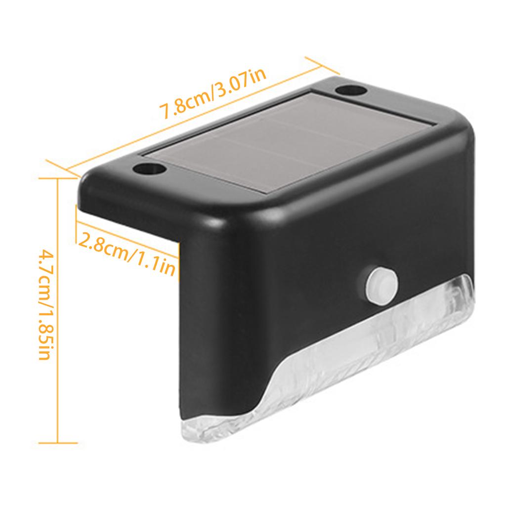 Наружный солнечный светильник, лестничный настенный светильник, ступенчатый светильник, светодиодный уличный фонарь, украшение сада, IP65, водонепроницаемые солнечные фонари для забора