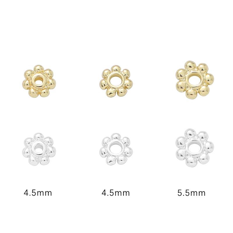 10 шт., медная корзина с покрытием, снежинка, разделительные бусины для DIY, ожерелье, браслет, серьги, изготовление ювелирных изделий, аксессуары для рукоделия