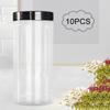 10 шт. пустая банка для лосьона, прозрачные канистры для хранения, широкий рот, крем для домашних животных