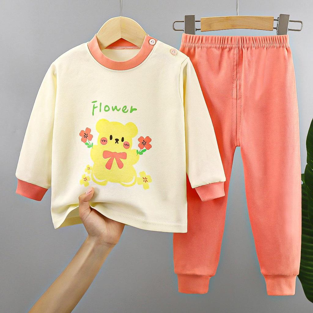 Children's Underwear Set Pure Cotton New Boys' Home Clothes Baby's All Cotton Warm Girls' Autumn Clothes Autumn Pants Children's Clothes