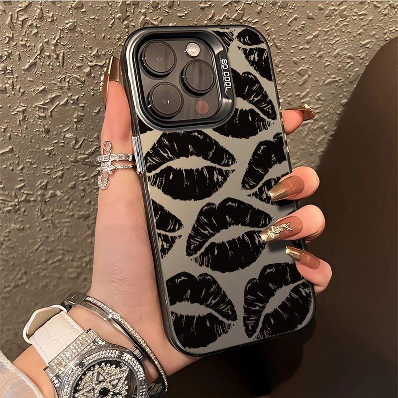 Европейский и американский стиль Персонализированный чехол для телефона IPhone 17 Pro с отпечатком губ 16/15/14/13 Лазерный 12 Apple 11Xs Max/pl