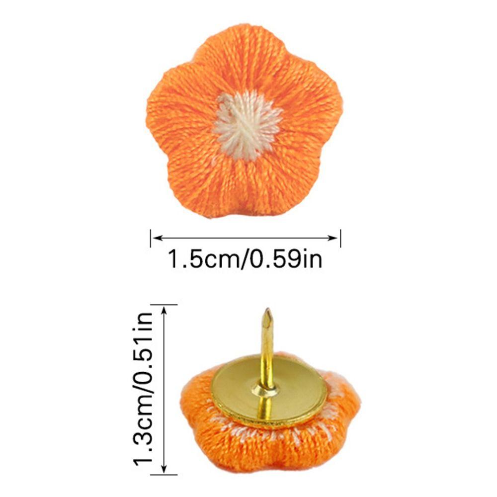20/30/50Pcs Home Decoration Creative Embroidery Flower Pushpins 3D Reusable Board Push Pin Cute DIY Decorative Studs Corkboard