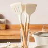 Жаростойкая деревянная ручка, лопаточка, ложка для супа, шумовка, кухонная утварь, инструмент