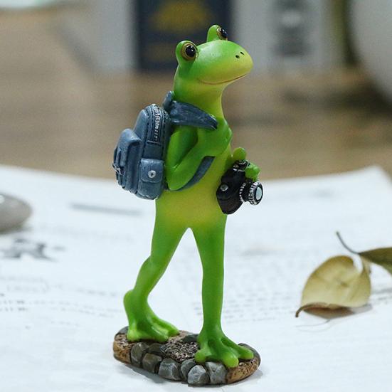 Фигурка лягушки из смолы, украшение для кашпо, статуэтка лягушки, украшение для сада на открытом воздухе, скульптура лягушки для патио, двора, сада фей, украшение для дома