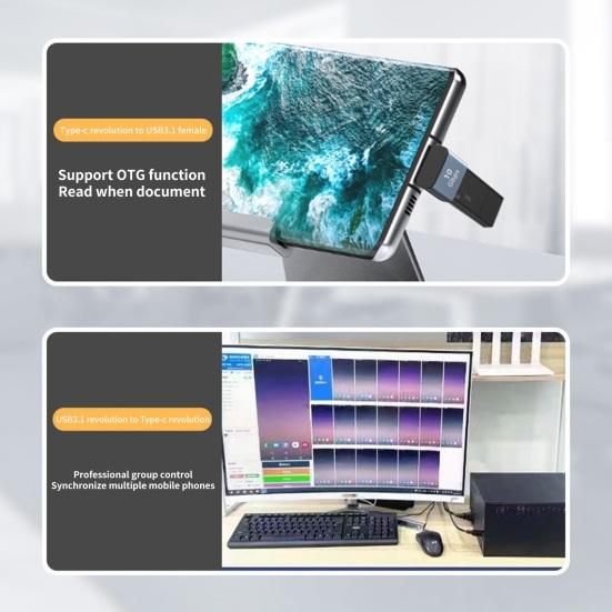 Преобразователь Type-C на USB Прямой угол OTG Мини 10 Гбит/с Передача данных Универсальный Type C Папа на USB A Мама Конвертер Компьютерные Аксессуары