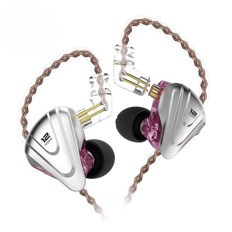 KZ ZSX Terminator 12 Unit Circle Iron Проводные наушники Металлические внутриканальные игровые мобильные телефоны с пшеничными наушниками