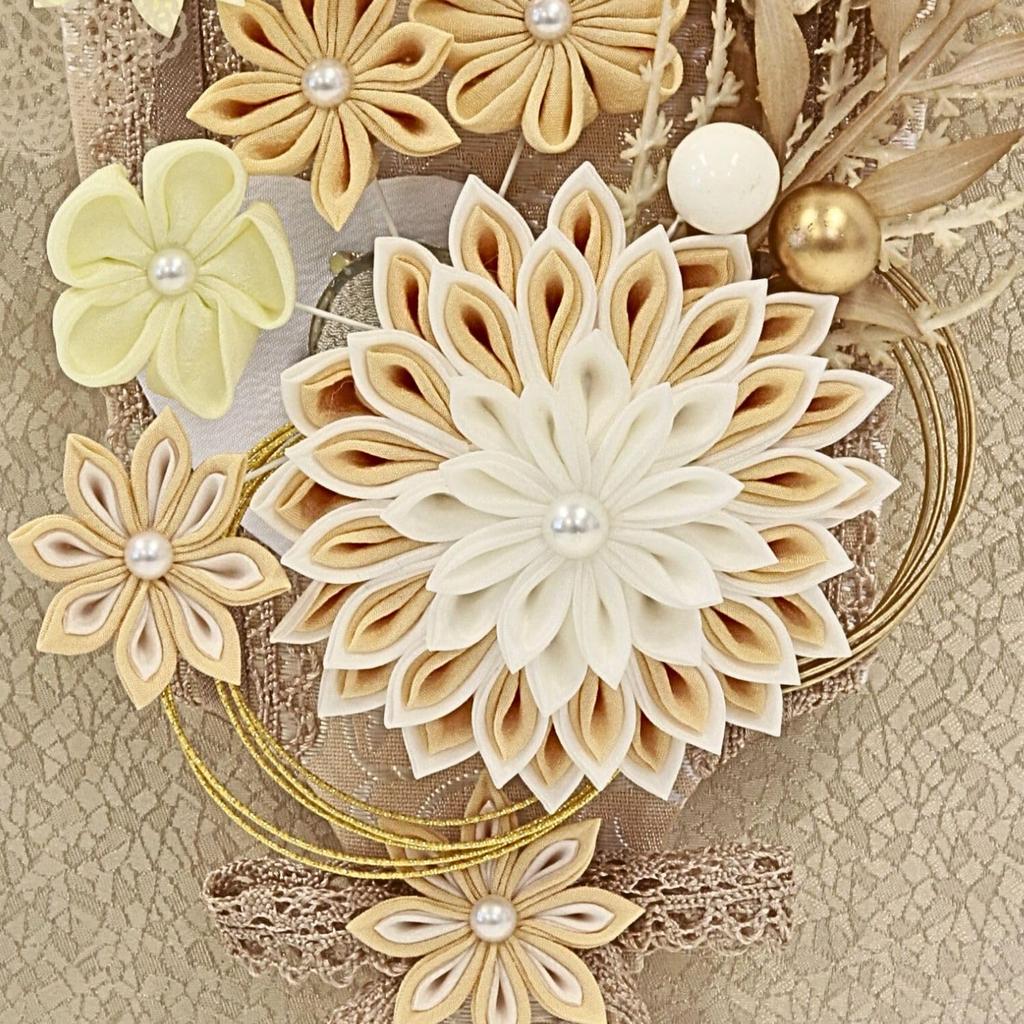 7 Hagoita Battledore Case Hinoki Wood Milk Tea Tsumami Zaiku Hair Acrylic M2612 No. Decoration, Frame, Design, Ornament, Case, 28.6cm Tall,