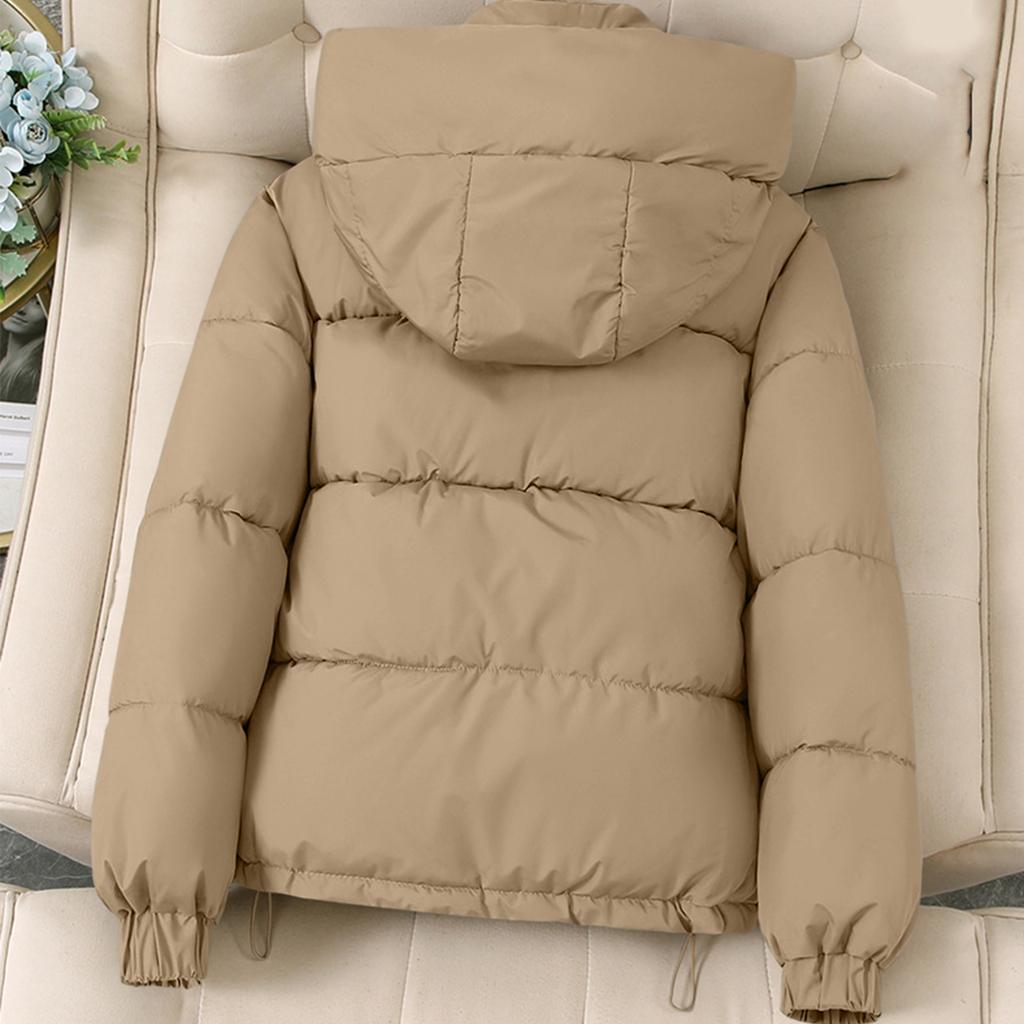 Women's Hooded Coat Ladies Winter Cotton Coat Thickened Warm Jacket