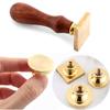 Wooden Wax Sealing Stamp Handle Brass Sealing Wax Stamps Head Retro Rosewood Handle Wax Seal Copper Head for Scrapbooking